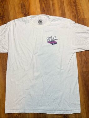 MOTHER White Tee with Pink Car Graphic